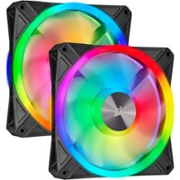 CORSAIR - QL Series 140mm Cooling Fan Kit with RGB Lighting (2 Pack) - Black - Front_Zoom