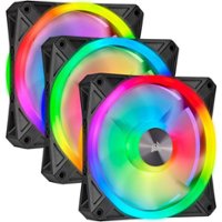 CORSAIR - QL Series 120mm Cooling Fan Kit with RGB Lighting - Black - Front_Zoom