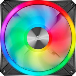 CORSAIR - QL Series 140mm Cooling Fan with RGB Lighting - Black - Front_Zoom