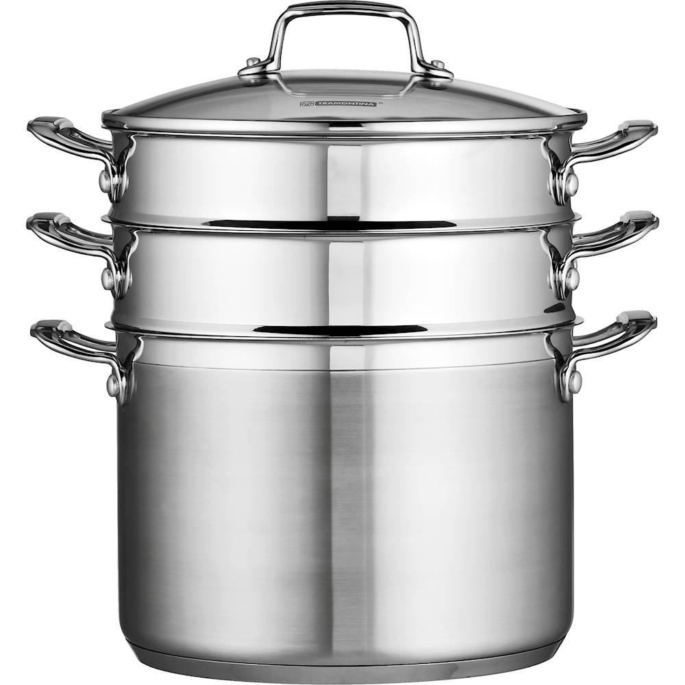 New Tramontina Stainless Steel 3 Quart Steamer & Double-Boiler, 4