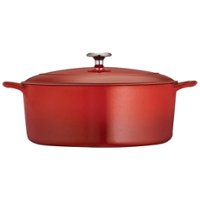 Tramontina - Gourmet 7-Quart Covered Dutch Oven - Red - Angle_Zoom