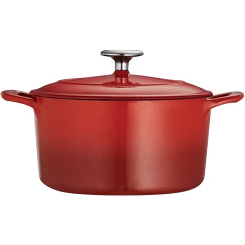 Tramontina - Gourmet 3.5-Quart Covered Dutch Oven - Red was $100.0 now $62.99 (37.0% off)