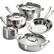 Alt View 11. Tramontina - Gourmet Tri-Ply Clad 10-Piece Cookware Set - Stainless Steel.