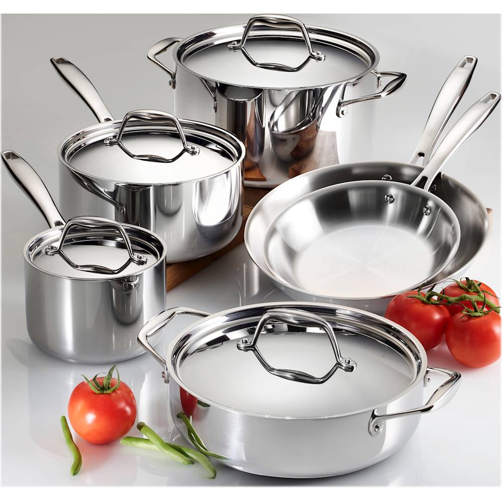 Tramontina Gourmet Tri-Ply Clad 10-Piece Cookware Set Stainless Steel  80116/248DS - Best Buy