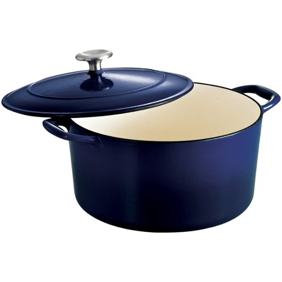 tramontina enameled cast-iron round dutch oven 6.5 qt (gray) 80131