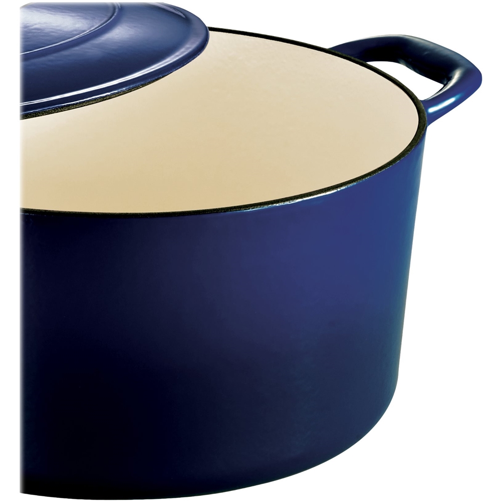 Tramontina Enameled Cast Iron 7-Qt. Covered Round Dutch Oven, Latte