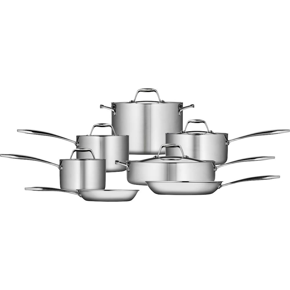 Tramontina Gourmet Tri-Ply Clad 12-Piece Cookware Set Stainless Steel  80116/249DS - Best Buy