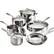 Alt View 11. Tramontina - Gourmet Tri-Ply Clad 12-Piece Cookware Set - Stainless Steel.