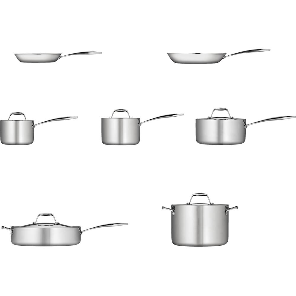 Tramontina Gourmet Tri-Ply Clad 12-Piece Stainless Steel Cookware