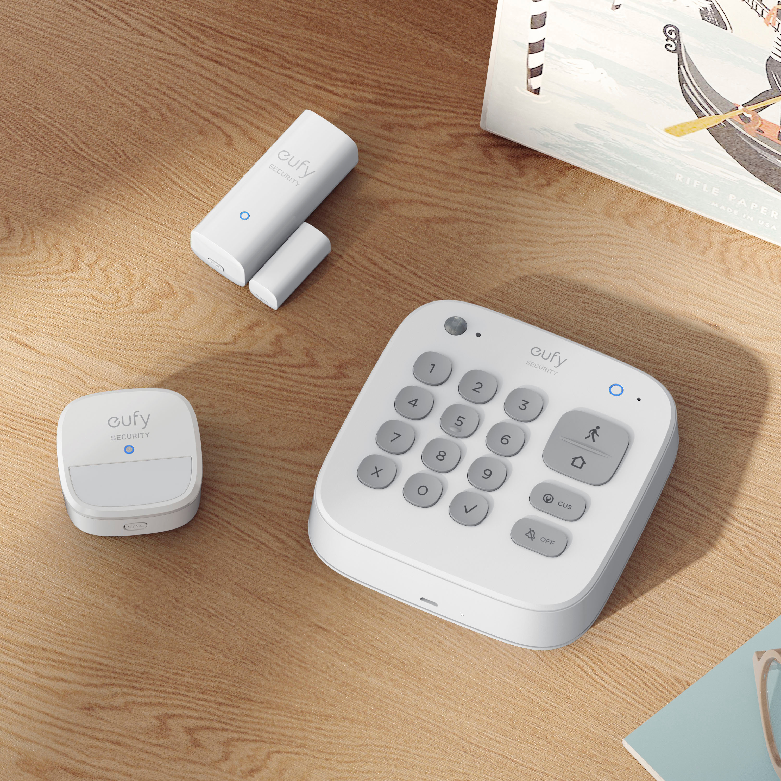 Angle View: eufy Security - Smart Home Security Keypad Add-on - White
