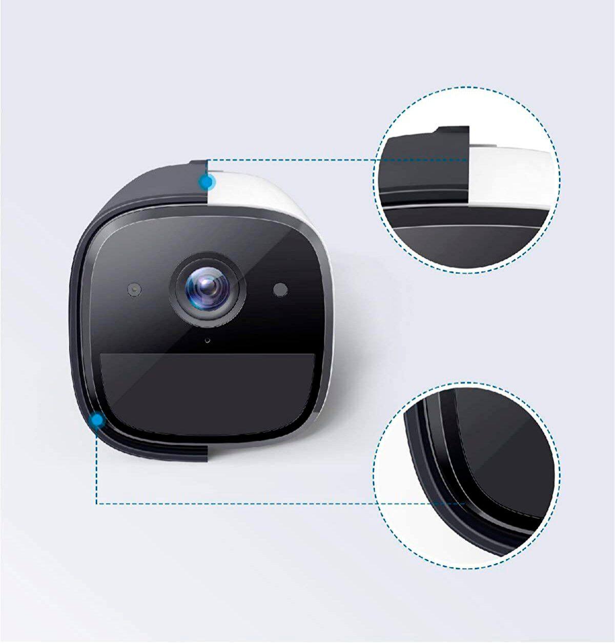 Left. eufy Security - Silicone Skin for eufyCam 1 and 2/2 Pro (2-Pack) - Black.