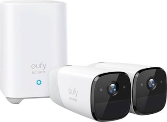 eufy Security - eufyCam 2 Pro 2-Camera Indoor/Outdoor Wireless 2K 16G Home Security System - White - Front_Zoom