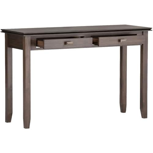 Simpli Home - Artisan Rectangular Contemporary Wood 2-Drawer Sofa Table - Natural Aged Brown