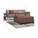 Left. Simpli Home - Harrison 36 inch Wide Transitional Square Coffee Table Storage Ottoman in Distressed Umber Brown Faux Leather - Distressed Umber Brown.
