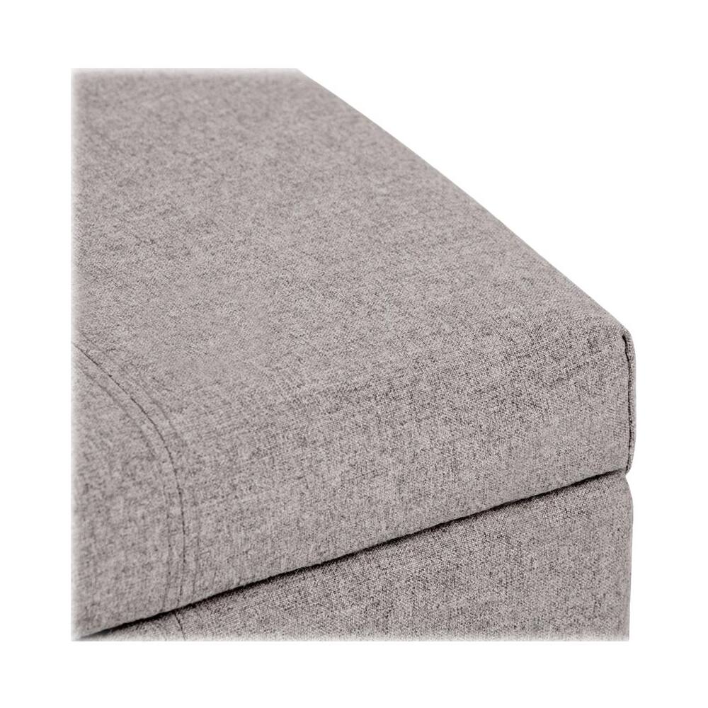 Alt View 11. Simpli Home - Dover 36 inch Wide Contemporary Rectangle Storage Ottoman Bench - Gray Cloud.