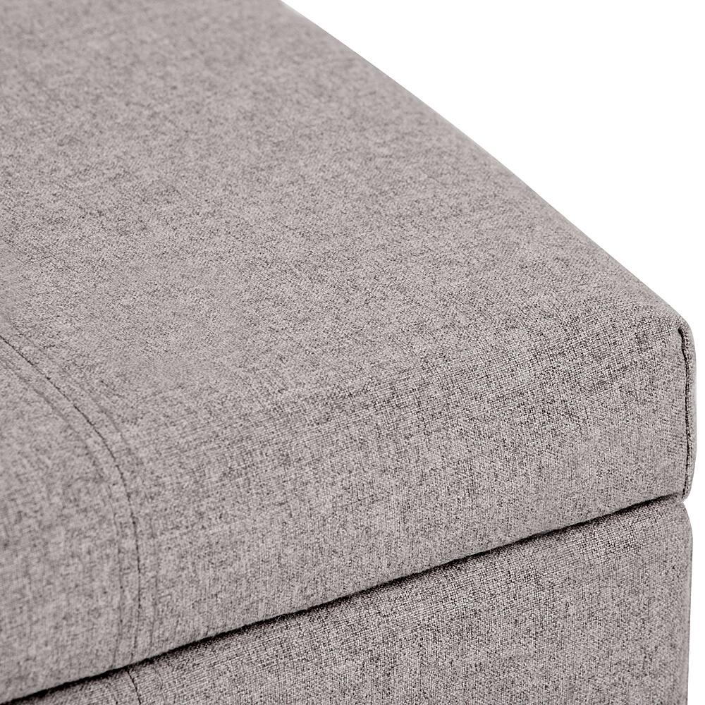 Alt View 13. Simpli Home - Dover 36 inch Wide Contemporary Rectangle Storage Ottoman Bench - Gray Cloud.