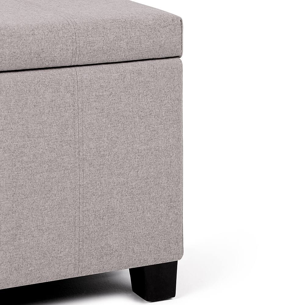 Alt View 14. Simpli Home - Dover 36 inch Wide Contemporary Rectangle Storage Ottoman Bench - Gray Cloud.