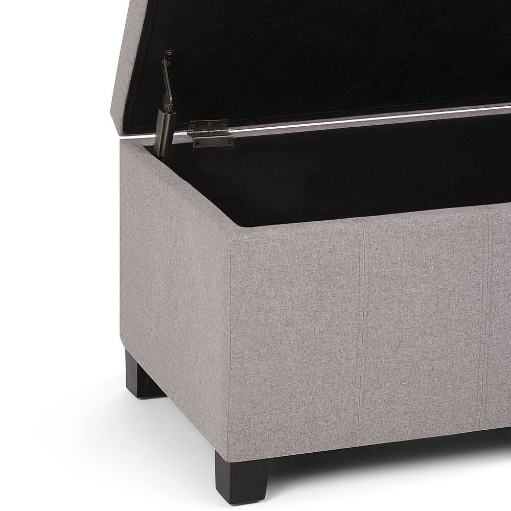 Alt View 18. Simpli Home - Dover 36 inch Wide Contemporary Rectangle Storage Ottoman Bench - Gray Cloud.