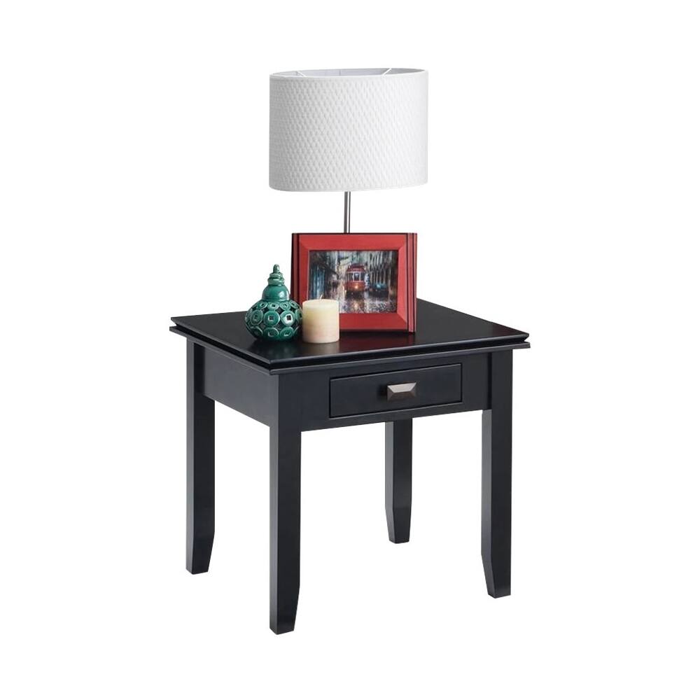 Alt View 11. Simpli Home - Artisan SOLID WOOD 21 inch Wide Square Transitional End Side Table in Black - Black.