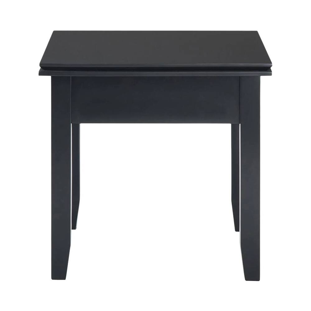Alt View 13. Simpli Home - Artisan SOLID WOOD 21 inch Wide Square Transitional End Side Table in Black - Black.