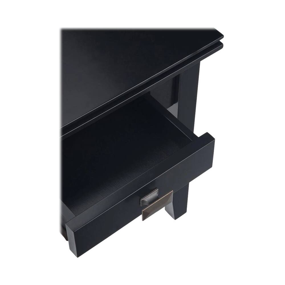 Alt View 16. Simpli Home - Artisan SOLID WOOD 21 inch Wide Square Transitional End Side Table in Black - Black.