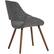 Alt View 11. Simpli Home - Malden Mid Century Modern Bentwood Dining Chair in Grey Woven Fabric - Gray.