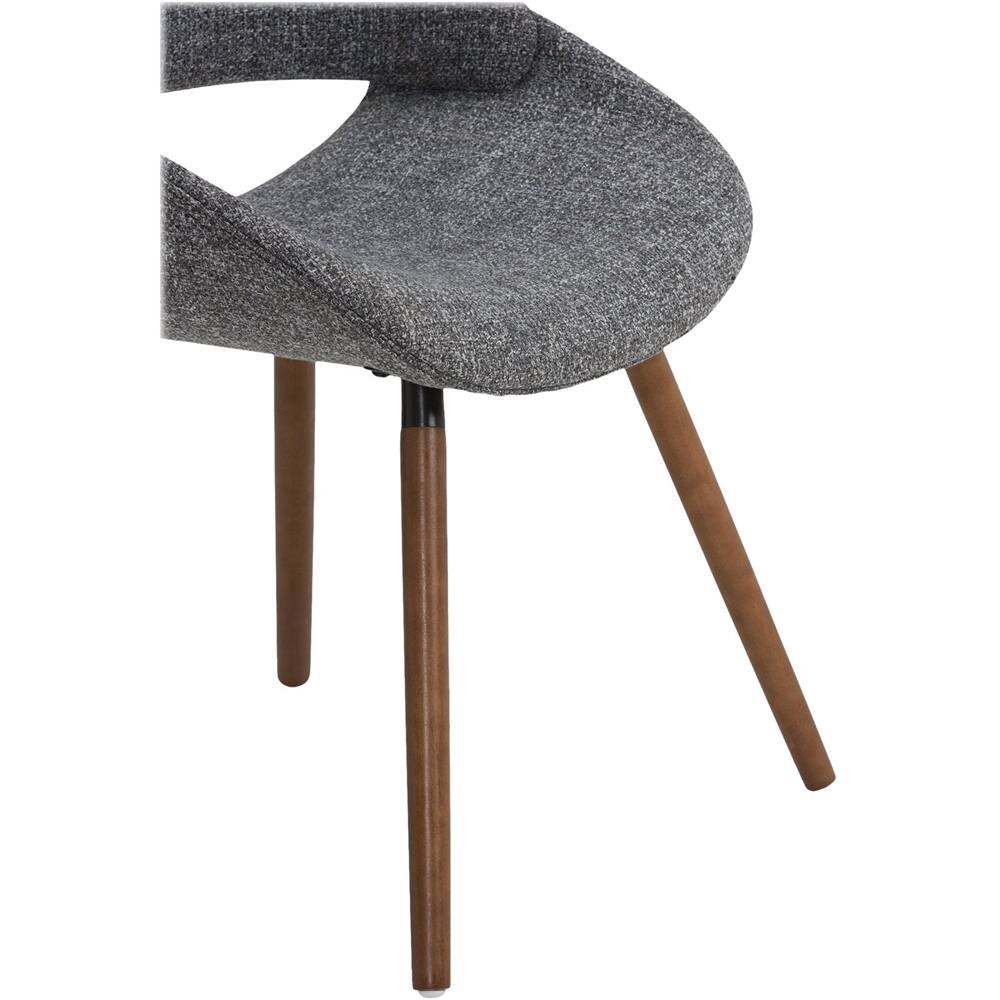 Alt View 13. Simpli Home - Malden Mid Century Modern Bentwood Dining Chair in Grey Woven Fabric - Gray.