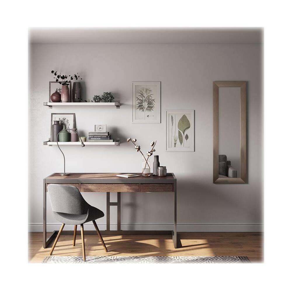 Alt View 17. Simpli Home - Malden Mid Century Modern Bentwood Dining Chair in Grey Woven Fabric - Gray.