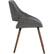 Left. Simpli Home - Malden Mid Century Modern Bentwood Dining Chair in Grey Woven Fabric - Gray.