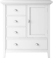Simpli Home - Redmond SOLID WOOD 39 inch Wide Transitional Medium Storage Cabinet in - White - Front_Zoom