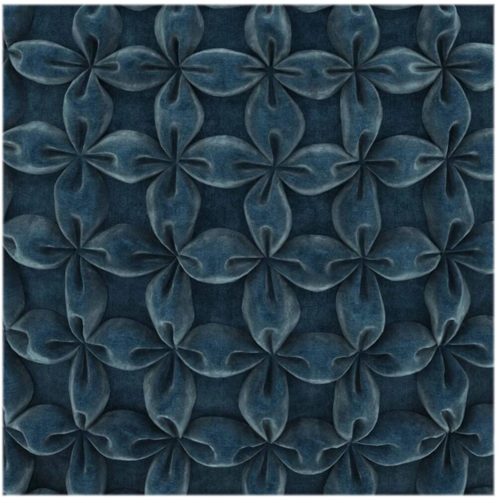 Alt View 13. Simpli Home - Renee Round Transitional Velvet/Polystyrene Pouf - Teal.
