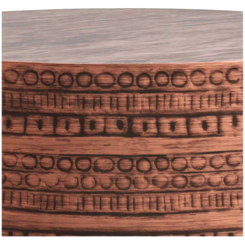 Alt View Zoom 11. Simpli Home - Johnsen Round Contemporary Metal Side Table - Antique Copper.