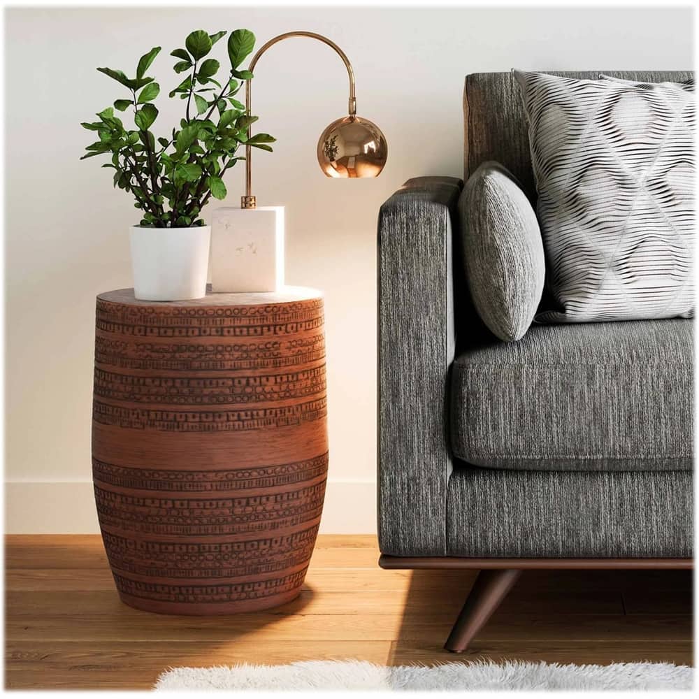 Alt View Zoom 15. Simpli Home - Johnsen Round Contemporary Metal Side Table - Antique Copper.