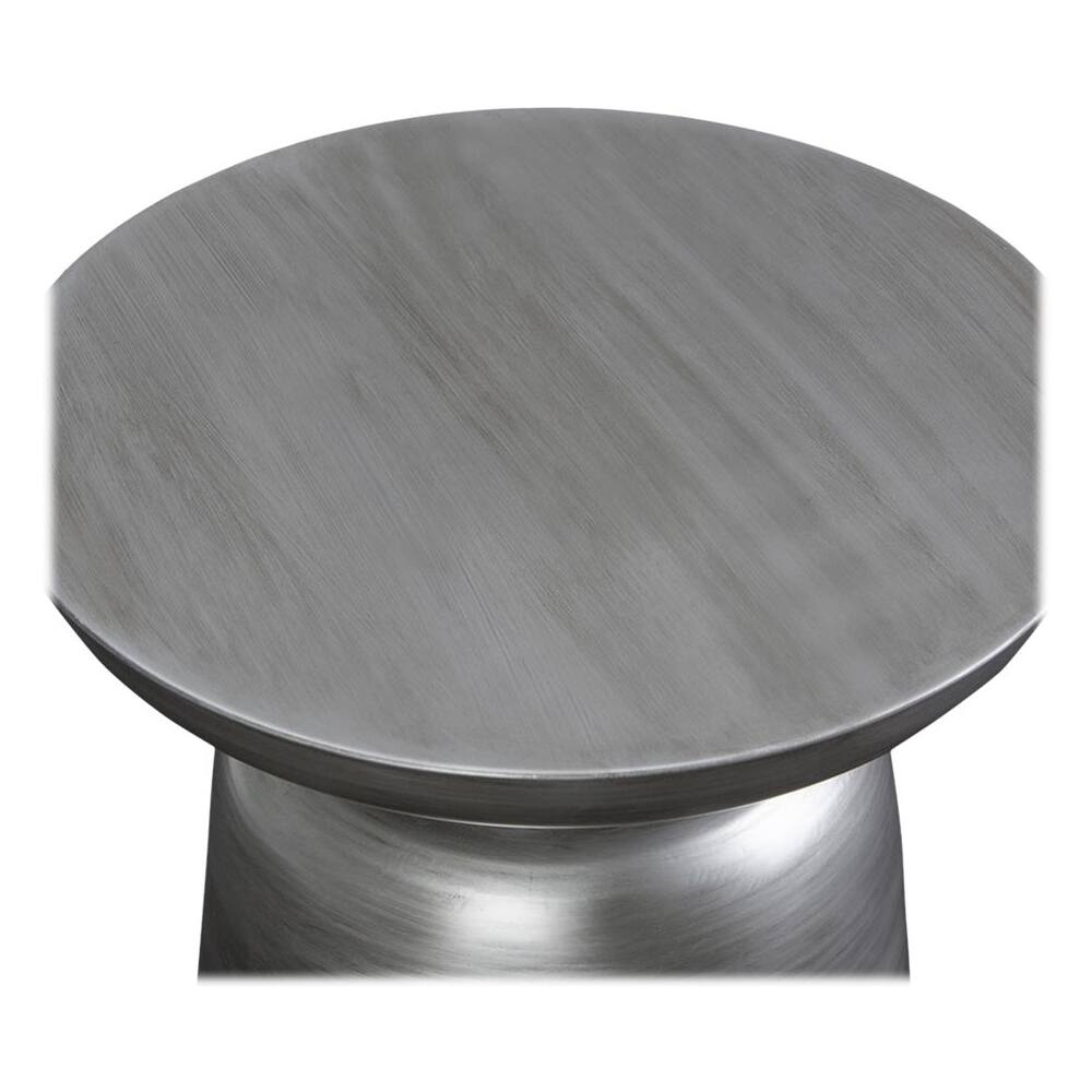 Alt View 11. Simpli Home - Toby Round Contemporary Metal Accent Table - Silver.