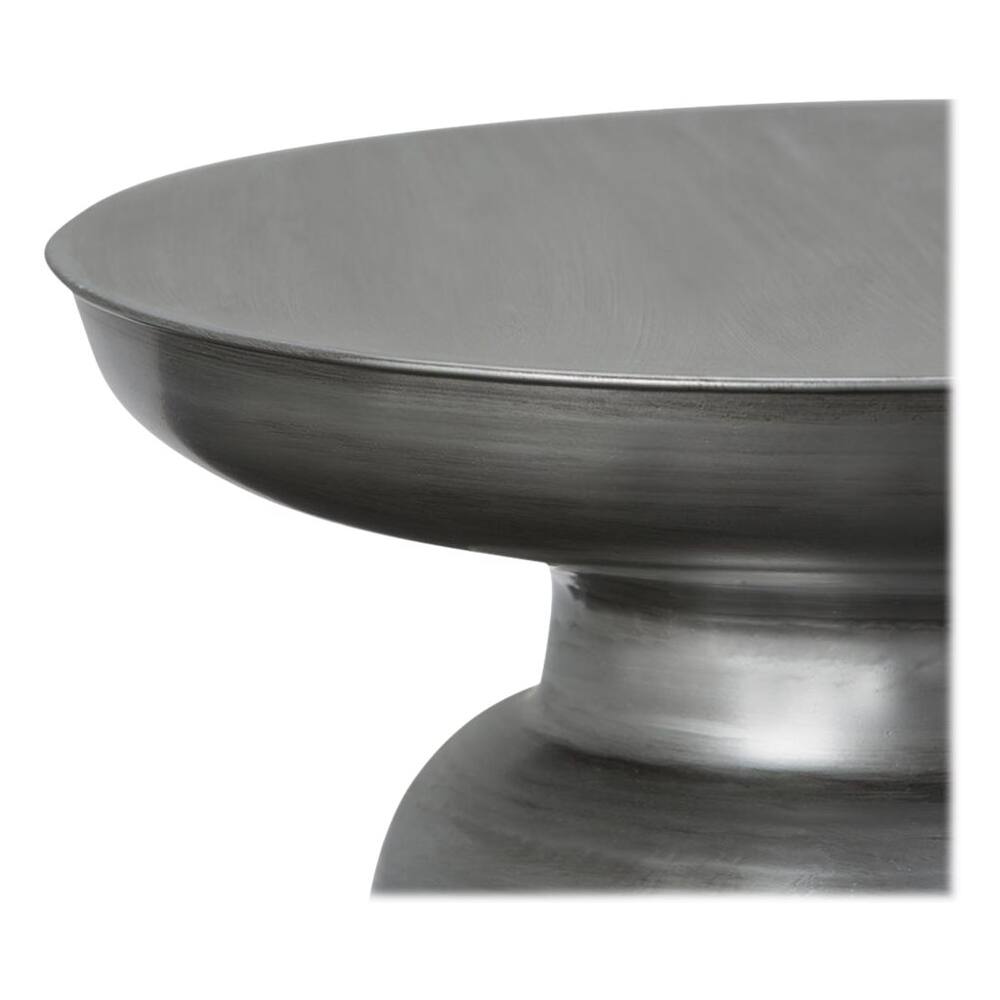 Alt View 13. Simpli Home - Toby Round Contemporary Metal Accent Table - Silver.