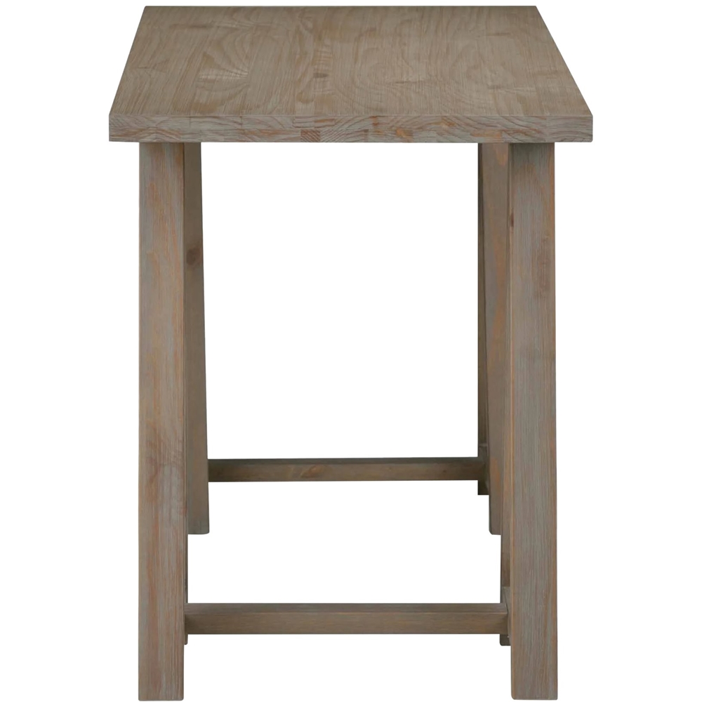 Angle View: Simpli Home - Sawhorse Rectangular Industrial Wood Table - Distressed Gray