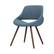 Alt View 11. Simpli Home - Malden Mid Century Modern Bentwood Dining Chair in Denim Blue Woven Fabric - Denim Blue.