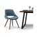 Alt View 18. Simpli Home - Malden Mid Century Modern Bentwood Dining Chair in Denim Blue Woven Fabric - Denim Blue.