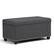 Angle. Simpli Home - Amelia Storage Ottoman Bench - Slate Gray.