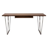 Simpli Home - Ryder Rectangular Contemporary Industrial Wood Table - Natural Aged Brown - Front_Zoom