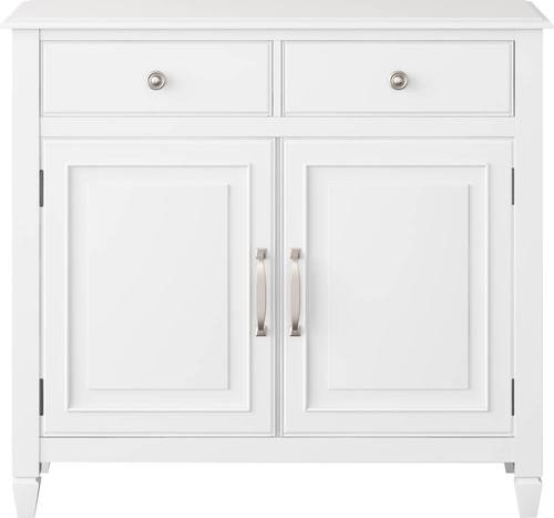 Simpli Home - Connaught Traditional Solid Wood Entryway Storage Cabinet - White