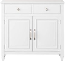 Simpli Home - Connaught Traditional Solid Wood Entryway Storage Cabinet - White - Front_Zoom