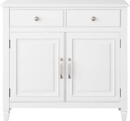 Simpli Home - Connaught Traditional Solid Wood Entryway Storage Cabinet - White