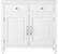 Front. Simpli Home - Connaught Traditional Solid Wood Entryway Storage Cabinet - White.