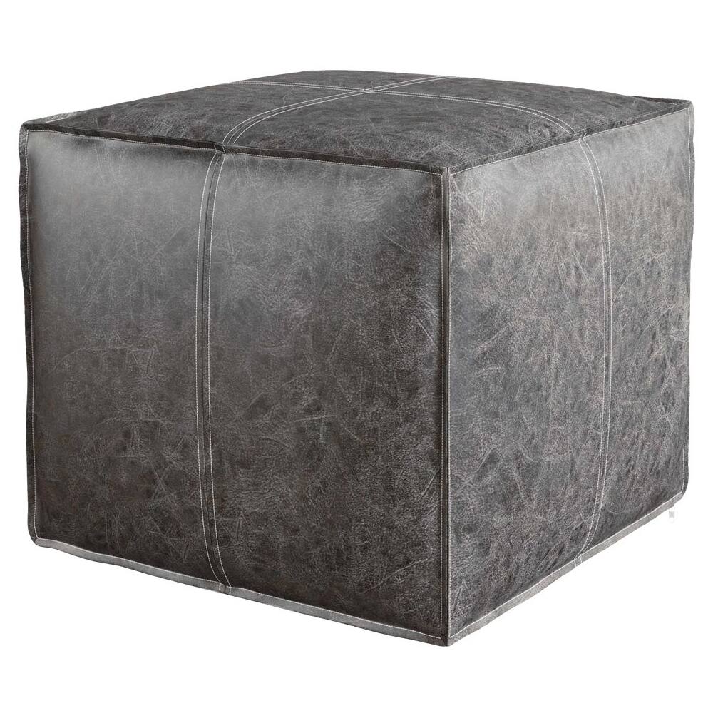 Alt View 11. Simpli Home - Brody Square Pouf - Distressed Black.