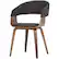 Alt View 11. Simpli Home - Lowell Mid Century Modern Bentwood Dining Chair in Charcoal Grey Linen Look Fabric - Charcoal Gray.