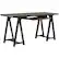 Front. Simpli Home - Sawhorse Rectangular Modern Industrial Wood Table - Dark Chestnut Brown.