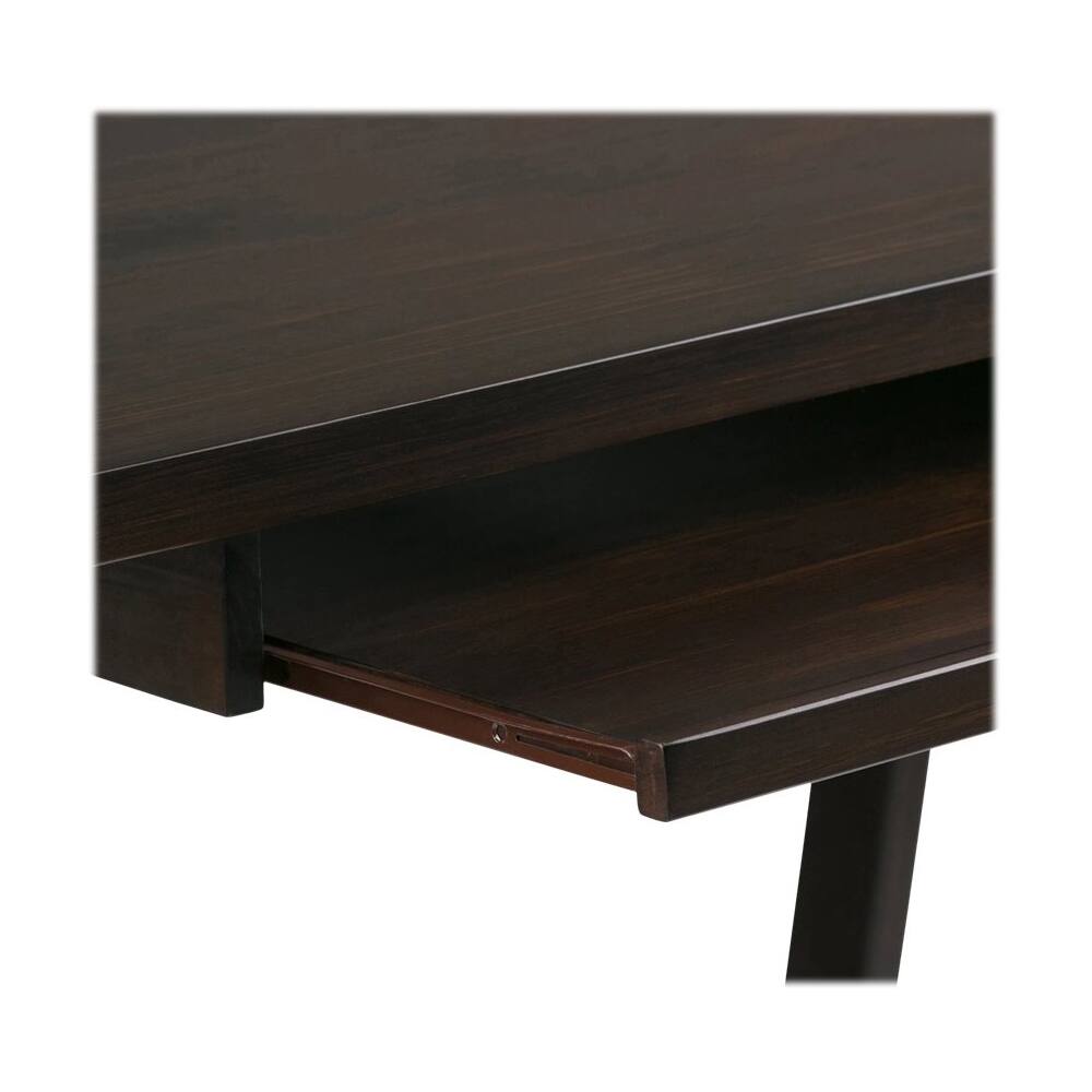 Alt View 13. Simpli Home - Sawhorse Rectangular Modern Industrial Wood Table - Dark Chestnut Brown.
