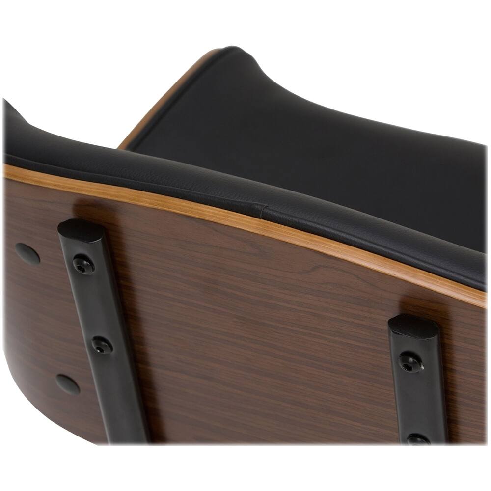 Alt View 14. Simpli Home - Dax 5-Pointed Star Chrome and Foam Executive/Computer Chair - Black/Natural.