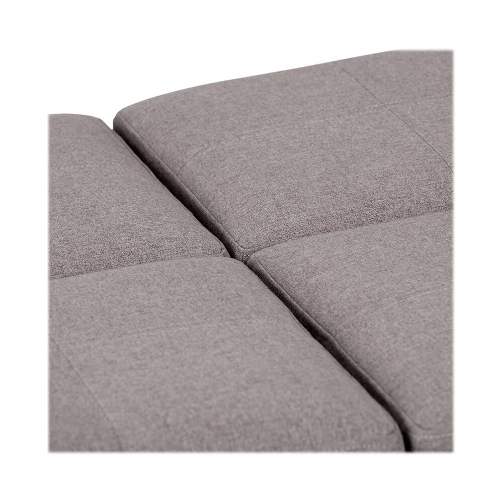 Alt View 11. Simpli Home - Avalon 35 inch Wide Contemporary Square Coffee Table Storage Ottoman - Gray Cloud.